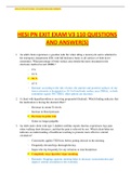 HESI V3 PN EXIT EXAM 110 QUESTIONS AND ANSWER GRADE A PLUS