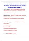 PGA 3&period;0 LEVEL 2 EXAM NEWEST 2024-2025 ACTUAL  EXAM WITH UPDATED QUESTIONS AND VERIFIED  ANSWERS &lpar;ALREADY GRADED A&plus;&rpar; 