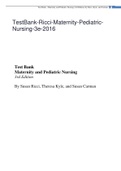  Test Bank Maternity and Pediatric Nursing 3rd Edition  By Susan Ricci&comma; Theresa Kyle&comma; and Susan Carman