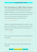 PN 125 Questions & 100&percnt; Correct Answers
