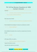 PN 125 Test Review Questions & 100&percnt;  Correct Answers