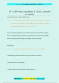 PSY 658 Final Questions & 100&percnt; Correct  Answers
