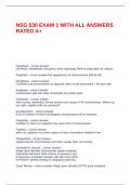 ADVANCED PATHOPHYSIOLOGY  NSG 530 COMPILATION BUNDLE