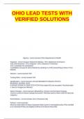 OHIO LEAD TESTS WITH VERIFIED SOLUTIONS&period;