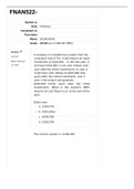 FNAN 522 Exam II-FINAL  Questions/Answers