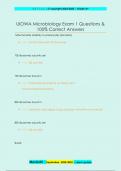 UIOWA Microbiology Exams Questions & 100&percnt; Correct Answers