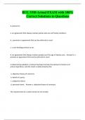 BUL 3310 Actual EXAM with 100&percnt; Correct Solutions to Questions