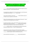 BUL3320 Law and Business - Quiz 1 with 100&percnt; Correct Solutions to Questions