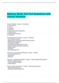 Balance Body Test Out Questions with correct Answers