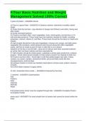 FiTour Basic Nutrition and Weight Management Solved 100&percnt; Correct