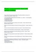 Pilates Comprehensive Exam with correct Answers