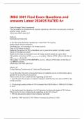 INBU 3301 Final Exam Questions and answers Latest 2024&sol;25 RATED A&plus;
