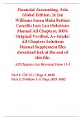 Solutions Manual For Financial Accounting 2nd Asia Global Edition By Jan Williams Susan Haka Bettner Carcello Lam Lau &lpar;All Chapters&comma; 100&percnt; Original Verified&comma; A&plus; Grade&rpar; 