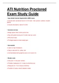 ATI NUTRITION PROCTORED EXAM STUDY GUIDE. QUESTIONS AND ANSWERS
