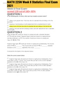 Exam (elaborations) MATH 225N Week 8 Statistics Final Exam 2021 
