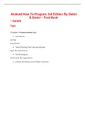 Android How To Program 3rd Edition By Deitel & Deitel &ndash; Test Bank