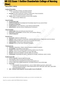Exam (elaborations) NR 222 Exam 1 Outline Chamberlain College of Nursing (New) 
