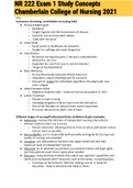 Exam (elaborations) NR 222 Exam 1 Study Concepts Chamberlain College of Nursing 2021 