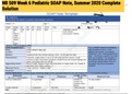 Exam (elaborations) NR 509 Week 6 Pediatric SOAP Note, Summer 2020 complete solution 