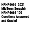 Exam (elaborations) NRNP6665 2021 MidTerm Seraphin NRNP 6665 100 Questions Answered and Graded 