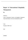 International Hospitality Management. Report. Case study. Crowne Plaza.