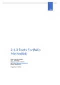 2.1.3 Toets Portfolio Methodiek