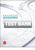 Exam (elaborations) TEST BANK FOR Advanced Accounting Joe Ben Hoyle 13th Edition 