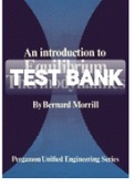 Exam (elaborations) TEST BANK FOR An Introduction to Equilibrium Thermodynamics By Bernard Morrill (Auth.) (Solution Manual) 