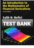 Exam (elaborations) TEST BANK FOR An Introduction to the Mathematics of Financial Derivatives 2nd Edition By Salih N. Neftci 