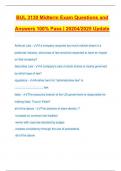 BUL 3130 Midterm Exam Questions and Answers 100&percnt; Pass &vert; 20204&sol;2025 Update