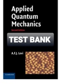Exam (elaborations) TEST BANK FOR Applied Quantum Mechanics By A. F. J. Levi (Solution manual) 