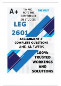 LEG2601 Assignment 2 &lpar;COMPLETE ANSWERS&rpar; Semester 2 2024 - DUE 13 September 2024