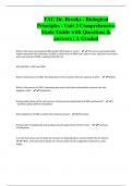 FAU Dr&period; Brooks - Biological Principles - Unit 3 Comprehensive Study Guide with Questions & answers &vert; A Graded