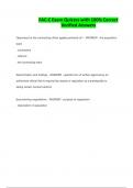 FAC-C Exam Quizzes with 100&percnt; Correct Verified Answers