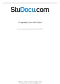 LML4801 company law LML 4806-notes.