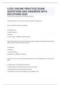 LCDC ONLINE PRACTICE EXAM QUESTIONS AND ANSWERS WITH SOLUTIONS 2024