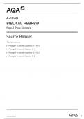 AQA A-level BIBLICAL HEBREW 7677&sol;2 Paper 2 Prose Literature 2024