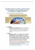 NR 599 Informatics Midterm Review Sheet Latest Update 2024&sol;2025 with complete solution&semi; Chamberlain College of Nursing