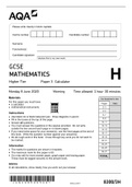 AQA GCSE MATHEMATICS PAPER 3 2020&period;