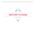 HESI V6 EXIT EXAM QUESTION AND ANSWERS LATEST UPDATE