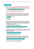 MENTAL HESI 2 &vert; VERIFIED SOLUTION 