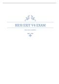 HESI V4 EXIT EXAM QUESTIONS AND ANSWERS WITH CORRECT SOLUTIONS