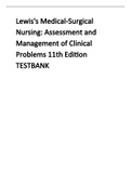 Lewis's Medical-Surgical Nursing: Assessment and Management of Clinical Problems TESTBANK