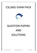 CSL2601 EXAM	PACK QUESTION	PAPERS AND	 SOLUTIONS	