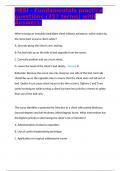 HESI - Fundamentals practice questions &lpar;327 terms&rpar; with Answers&period;