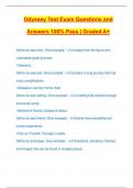 Odyssey Test Exam Questions and Answers 100&percnt; Pass &vert; Graded A&plus;