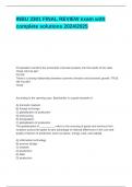 INBU 3301 FINAL REVIEW exam with complete solutions 2024&lowbar;2025&period;
