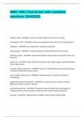 INBU 3301 Final Exam with complete solutions 2024&lowbar;2025