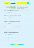 TAMU POLS-207 Lim Questions and  Answers &vert; Latest Update