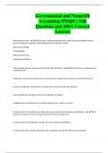 Governmental and Nonprofit Accounting &lpar;PMQC&rpar; with Questions and 100&percnt; Correct Answers